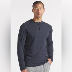 Public‎ Rec- Go To Long Sleeve Henley- Heather Navy- XXL- Like New!!